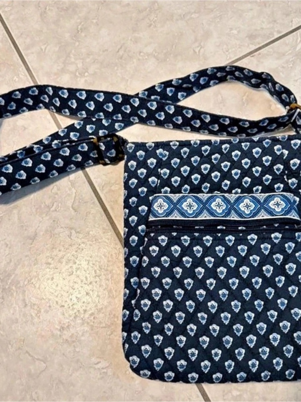 Vera Bradley Hipster Crossbody Blue & White Bag